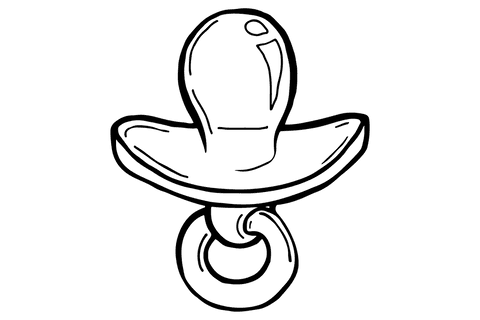 Baby pacifier isolated on transparent background