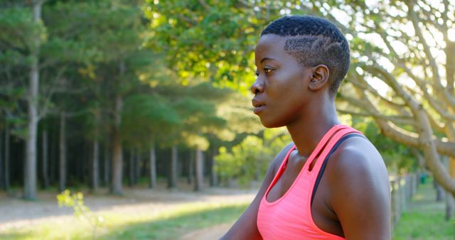 Focused Female Athlete Relaxing After Outdoor Workout - Download Free Stock Images Pikwizard.com