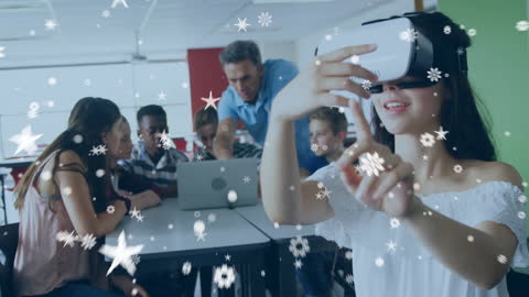 Virtual Reality in Classroom with Snowflake Augmented Reality