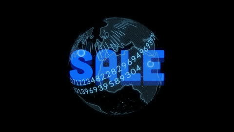 Digital Sale Announcement Across Globe Animation