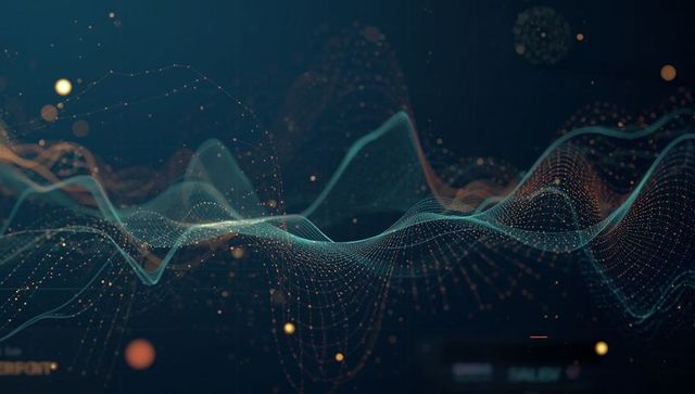 Digital Wave Patterns Over Grid Plane with Innovative Lighting