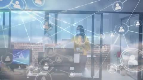 Concept of Networking and Technology Collaboration in Modern Office