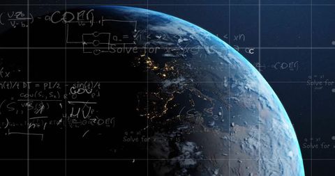 Global Data Processing Over Earth's Surface - Download Free Stock Images Pikwizard.com
