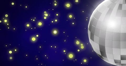 Retro disco vibes with illuminated digital sparkles