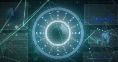 Digital Data Processing and Network Connections - Download Free Stock Images Pikwizard.com