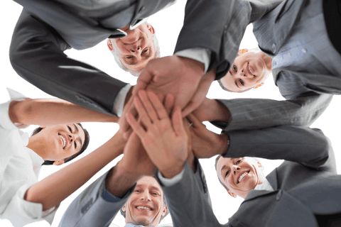 Transparent Business Team Joining Hands United for Success - Download Free Stock Videos Pikwizard.com