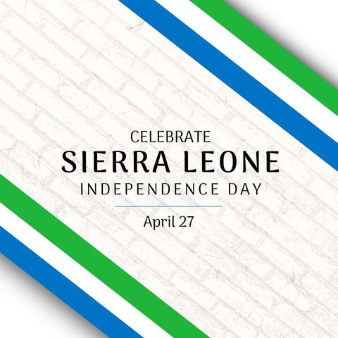Sierra Leone Independence Day Celebration Banner with Flag Colors - Download Free Stock Templates Pikwizard.com
