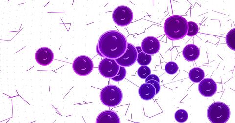 Abstract Network Connections with Purple Icons - Download Free Stock Images Pikwizard.com