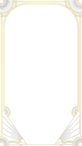 art deco frame with golden sunburst motifs on transparent background - Download Free Stock Videos Pikwizard.com