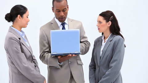 Professional Team Collaboration in High-Tech Business Environment