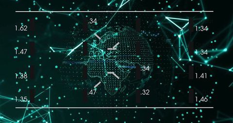 Futuristic Digital Globe with Virtual Data and Networks - Download Free Stock Images Pikwizard.com