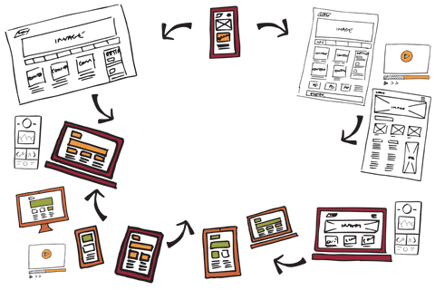 hand-drawn digital communication icons on transparent background - Download Free Stock Videos Pikwizard.com