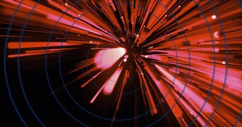 Dynamic Red Spokes and Circles Modern Digital Background