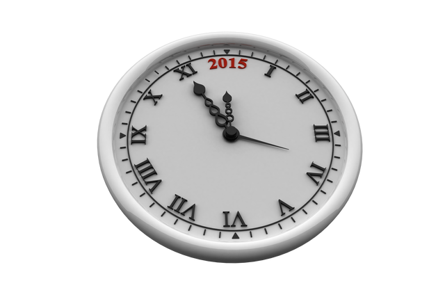 Transparent Clock Display with 2015 Year Celebration Theme - Download Free Stock Videos Pikwizard.com