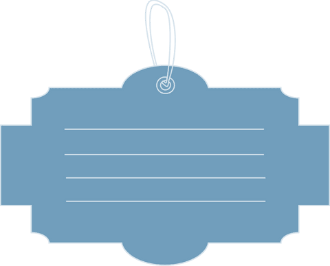 Vintage Blue Gift Tag Label on Transparent Background - Download Free Stock Videos Pikwizard.com