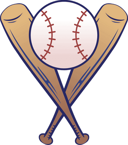 transparent vector of baseball crossing bats and ball - Download Free Stock Videos Pikwizard.com