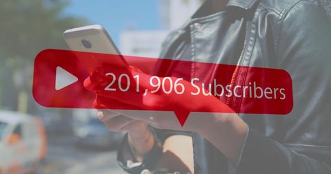 Celebration of Reaching 201,906 Subscribers with Smartphone Use - Download Free Stock Images Pikwizard.com