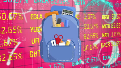 Digital Education Revolution: Backpack Over Data Stream