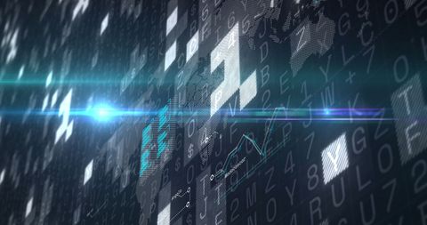 Financial Data Visualization with Global Network Interface - Download Free Stock Images Pikwizard.com