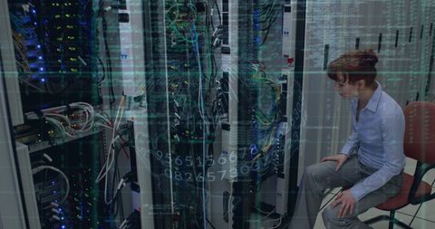 IT Professional Monitoring Advanced Server Network Systems - Download Free Stock Images Pikwizard.com