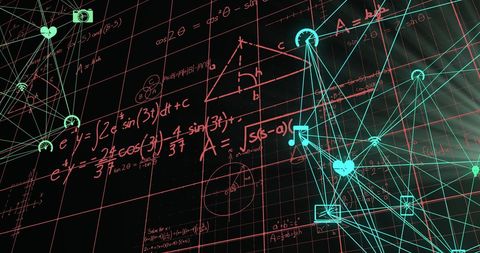Digital Network Interfaces with Mathematical Themes - Download Free Stock Images Pikwizard.com