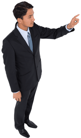 asian businessman pointing with confident expression transparent background - Download Free Stock Videos Pikwizard.com