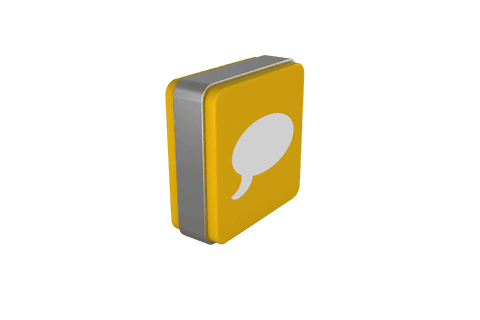 Yellow 3D Computer Icon with Speech Bubble on Transparent Background - Download Free Stock Videos Pikwizard.com