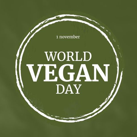 world vegan day celebration green background - Download Free Stock Templates Pikwizard.com