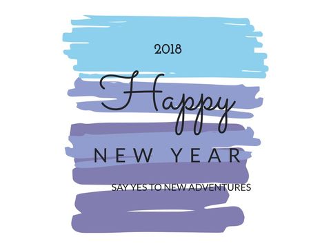 Colorful new year 2018 celebration design with inspirational message
