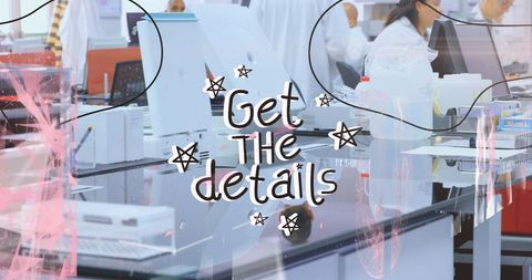 Scientific Research Team Analyzing Data in Modern Laboratory