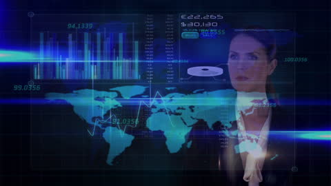 Technology-Driven Financial Analysis Concept with Data Visualization