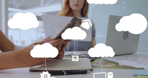 Cloud Technology with Women Using Smartphone and Laptop - Download Free Stock Images Pikwizard.com