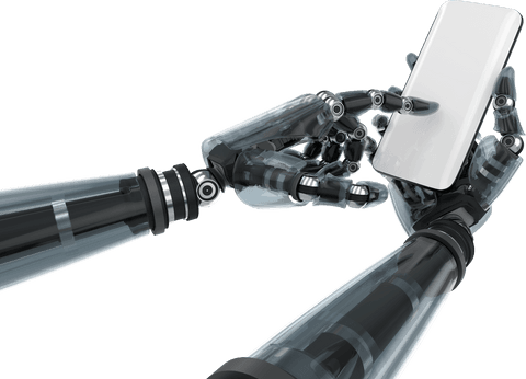 Robotic Hands Using Smartphone with Transparency Background - Download Free Stock Videos Pikwizard.com