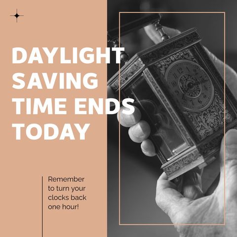 daylight saving time ends with vintage clock reminder - Download Free Stock Templates Pikwizard.com