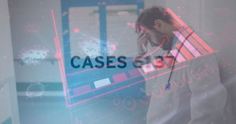 Exhausted healthcare worker facing pandemic challenges