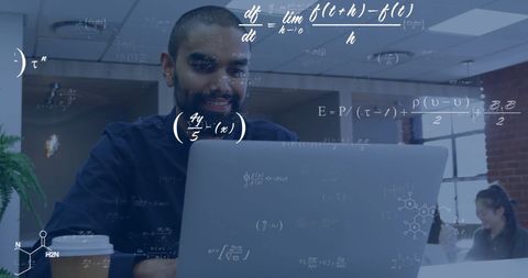 Happy Student Engaging with Science and Mathematics Online