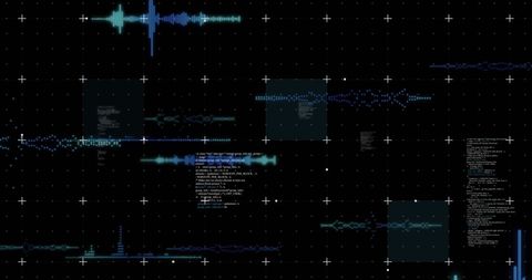 Dynamic Data Streams on Digital Interface Background - Download Free Stock Images Pikwizard.com