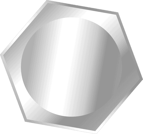 3d metallic hexagon with beveled edges on transparent background - Download Free Stock Videos Pikwizard.com