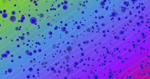 Colorful gradient background with tech design elements