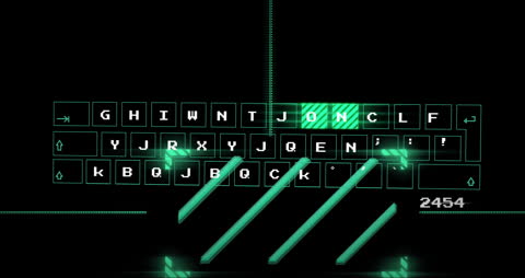 Futuristic Digital Data Processing Screen Animation