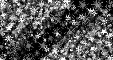 Falling Snowflakes on Dark Background for Christmas Celebrations