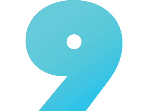 blue gradient nine number with copy space on transparent background - Download Free Stock Videos Pikwizard.com