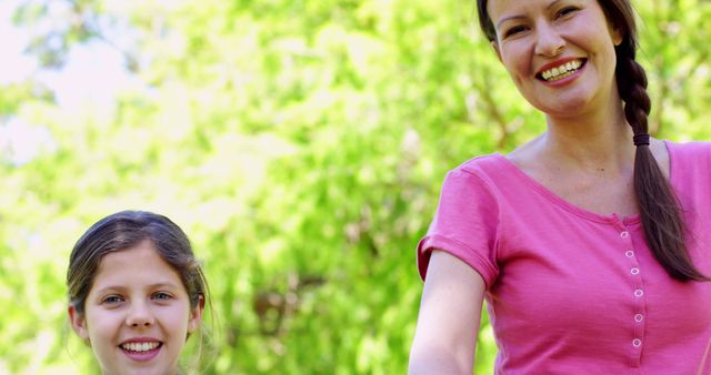 Happy Mother and Daughter in Outdoor Park - Download Free Stock Images Pikwizard.com