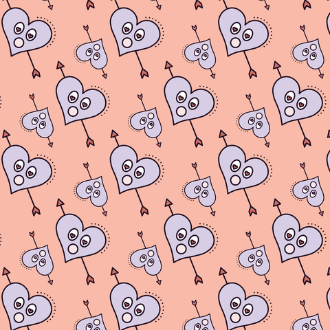 Seamless Pattern of Hearts with Arrows and Transparent Background - Download Free Stock Videos Pikwizard.com