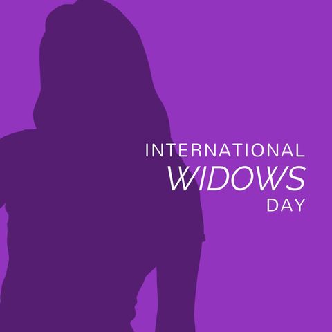 international widows day awareness concept with silhouette design - Download Free Stock Templates Pikwizard.com