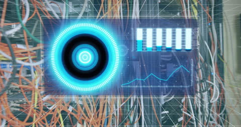 Futuristic Network Interface with Digital Globe