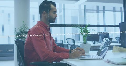 Businessman Using Laptop with Data Overlay Feature Visualizing Analytics - Download Free Stock Images Pikwizard.com