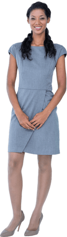 Biracial Business Woman Smiling on Transparent Background