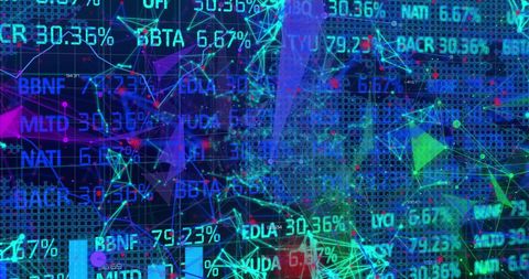 Abstract Digital Data with Dynamic Financial Graphs - Download Free Stock Images Pikwizard.com