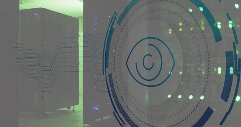 Eye Retina Scanner Technology in Secure Server Room - Download Free Stock Images Pikwizard.com